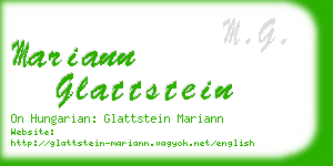 mariann glattstein business card